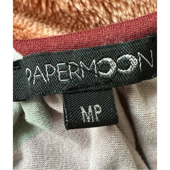 Paper Moon Floral Halter Top - Burgundy and Green Size PM - Picture 4 of 6